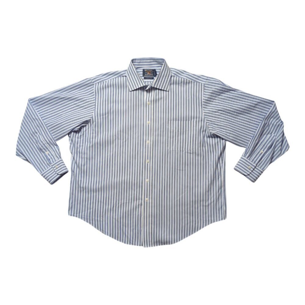 American Living Dress Shirt Size 16 1/2 / 36/37 Color Blue Black White